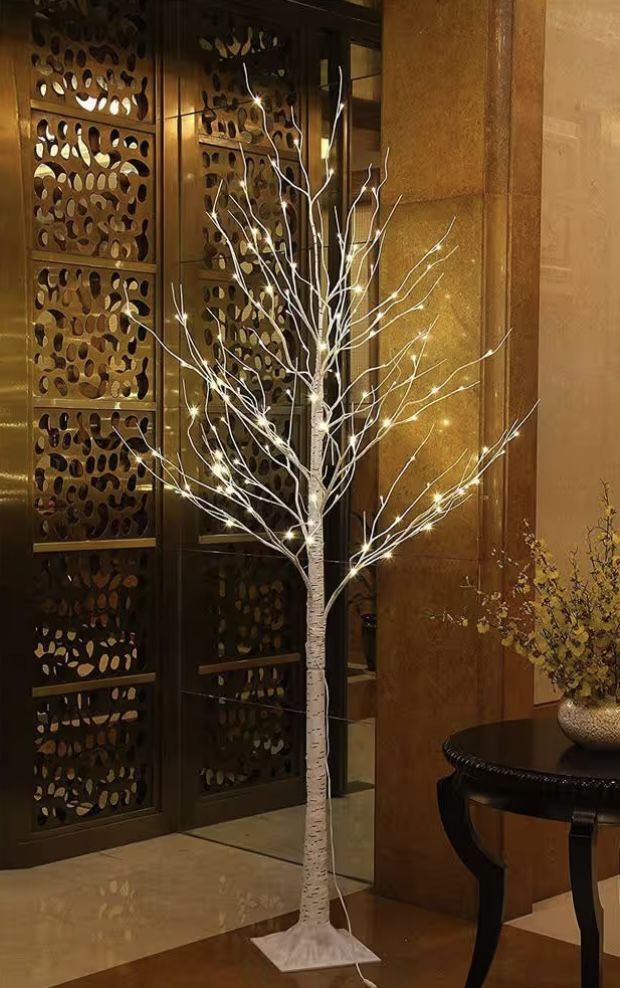 6ft Warm White Pre-Lit Birch Tree