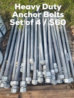4 Anchor Bolts For $60 Corrales