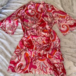 Zara Silk printed mini dress
