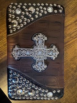 women's wallet. Studded cross