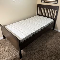 Brand New ✨ IKEA Idanäs Twin Bed Frame w/Medium Firm Mattress & Slats