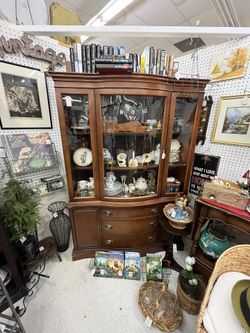 Vintage Mahogany China Cabinet