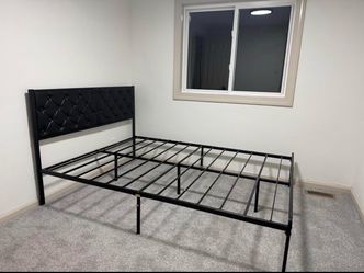 Queen size bed frame with headboard