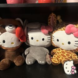 Animal Hello Kitty Plushies 