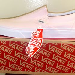 Vans classic pink slip ons 