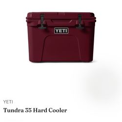 Yeti  tundra 35 hard cooler(wild vine red )
