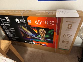 Hisense - 65" Class UR8 RGB MiniLED Series UHD 4K HDR Smart Google TV (2026)