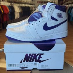 New Jordan 1 Court Purple Size 11.5W 10M 
