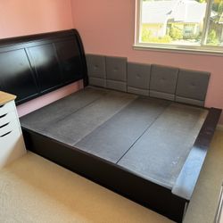 Queen Size Bed With 2 Integrated Storage Drawers - aspenhome