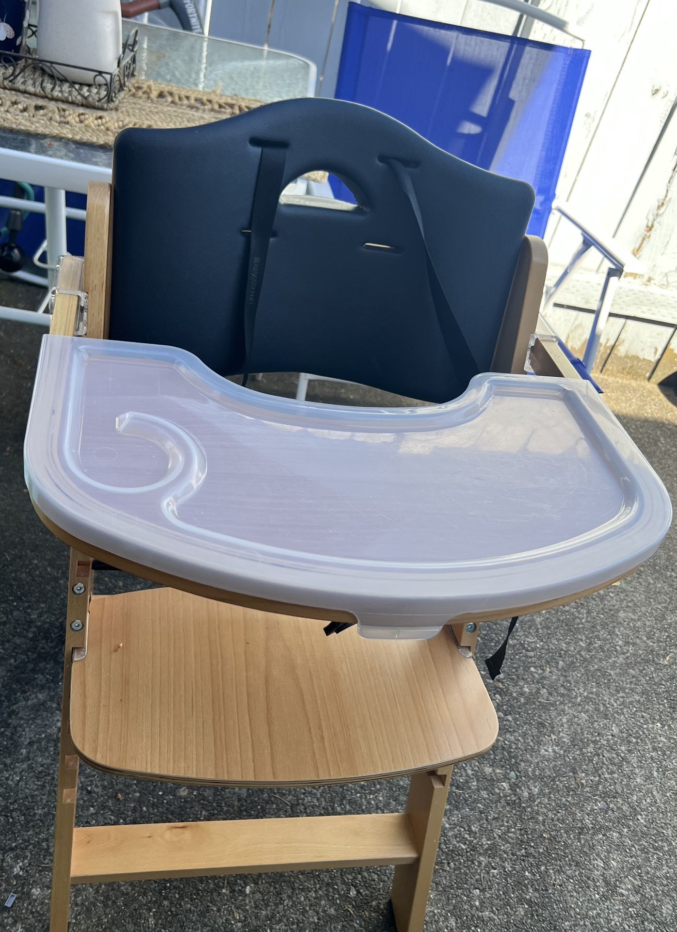 Abiie Beyond Junior Wooden High Chair with Tray