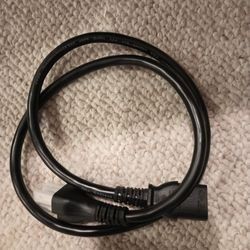Basics Computer Monitor TV Replacement Power Cord, 3', Black