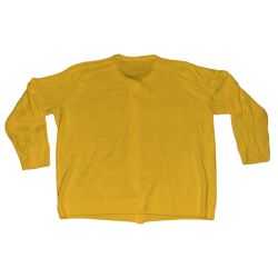 Woman Within Sara Morgan Acrylic Yellow Cable Womens Knit Cardigan Plus Size XXL