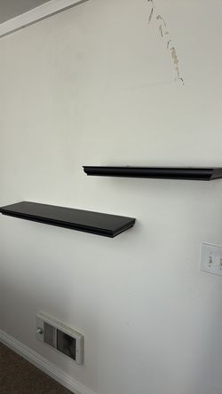 2 Black Shelves