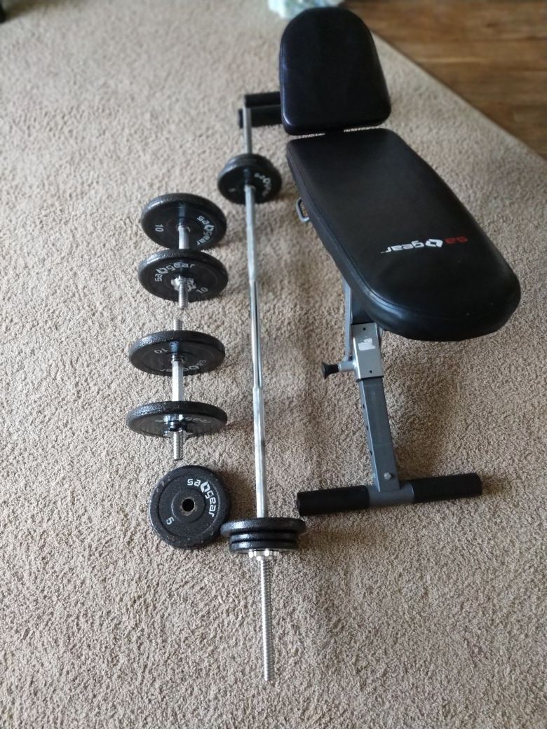 Workout Weight Bench and Weight set (SA Gear) for Sale