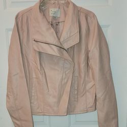 Target's A New Day Faux Leather Mauve Pink Motorcycle Jacket Lined Size XL NEW!