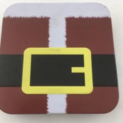 Tin Box Painted Like Santa