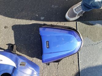 Motorcycle rear compartment.