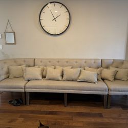 Modular Tufted Sectional Seating Benches