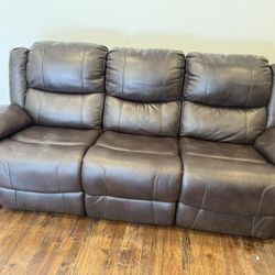 Reclining Brown Couch