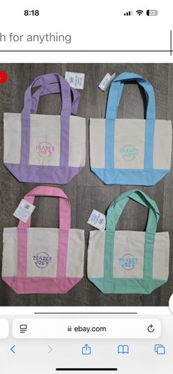 Trader Joe’s Mini tote bags pastel