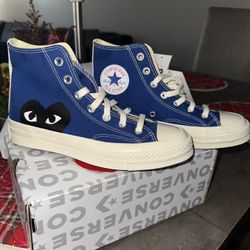 blue CDG converse