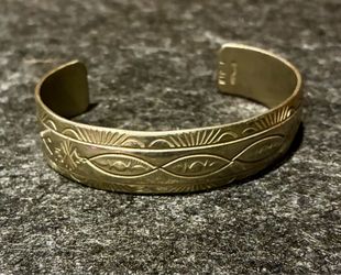 Irving Jim (I. JIM) stamped Navajo silver cuff