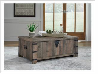 BRAND NEW IN BOX COFFE TABLE WITH STORAGE AND LIFT TOP WITH TABLE