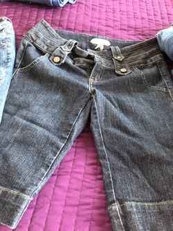 Short knee high jeans all 3 size 5-6 , one is size 7 but runs small, is more like a size 5-6 as well