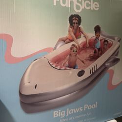 New In Box Large Inflatable Pool shark 