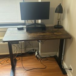 Faux Wood Adjustable Standing Desk