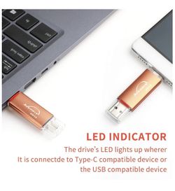 Brand new! 128GB USB Flash Drive for Android Phones,Tablets and PCs, Photo Stick for Android for Micro Port&USB A Port