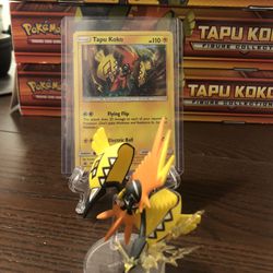 Pokémon Tapu Koko Figure w/ Promo Card