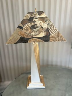 "1900 Jean Dunand Art Deco Lamp RARE and WORKS