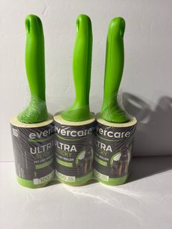Evercare Ultra Sticky Lint Rollers Set Of 3 NEW in Plastic