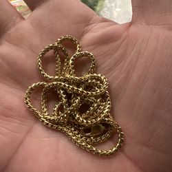 SOLID 18K GOLD CHAIN 24inx2mm