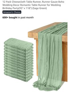 24 Sage Table Runners