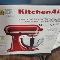 Red Kitchen Aid Mixer Blender New 