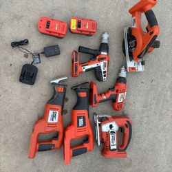 Black & Decker Red Power Tool Set