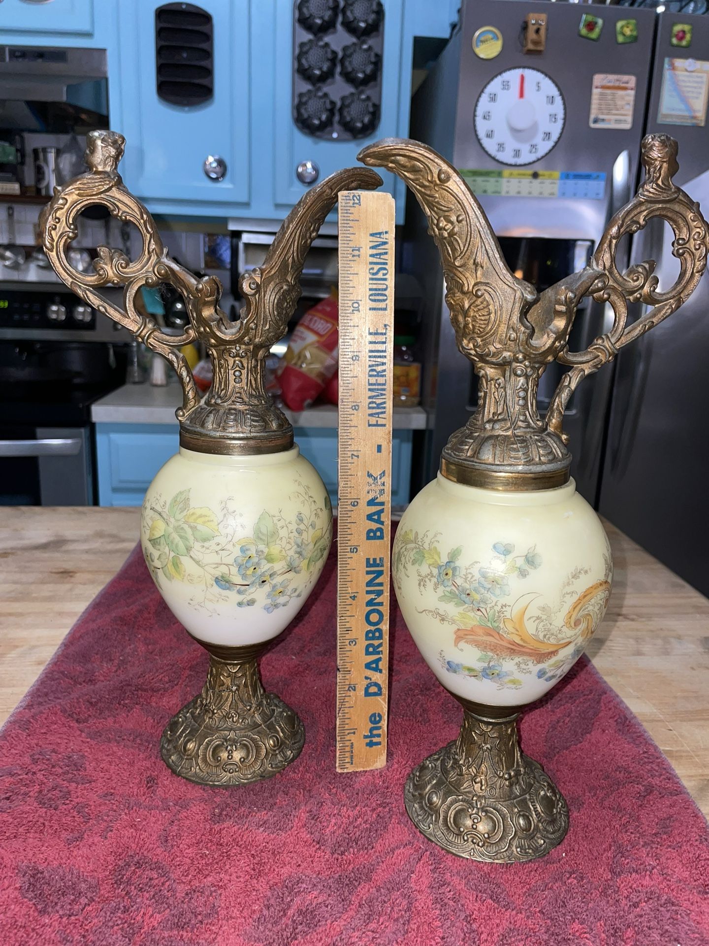 Antique Victorian Roman Urns Set