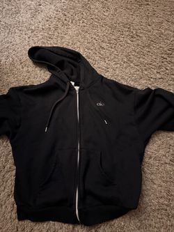 Alo Yoga Black Zip-Up Hoodie