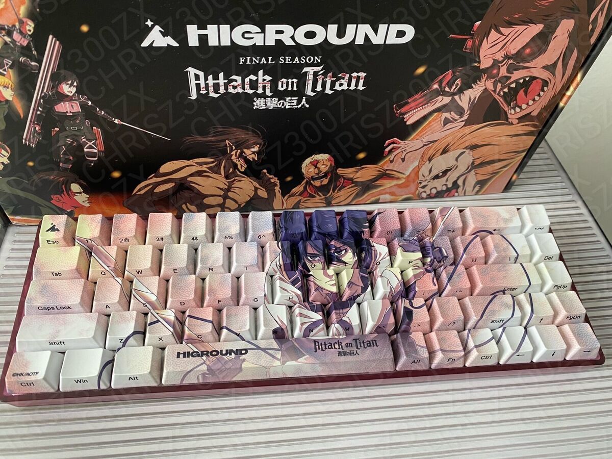Higround 60% Gaming Keyboard (Attack On Titan Mikasa Edition)