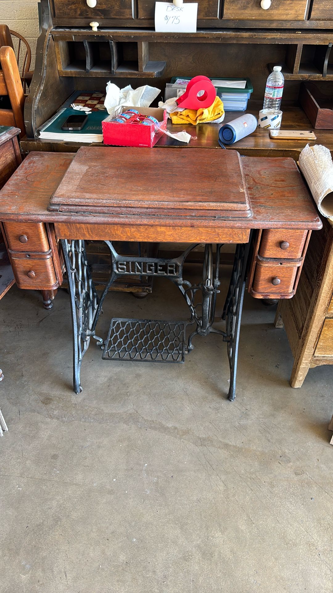 Antique Singer Sewing Table