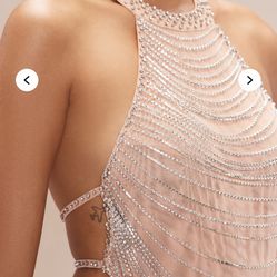 Rhinestone Halter Top M