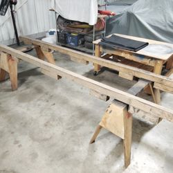 Sawhorses Sawhorse Set With 10 Foot 4x4 Wood