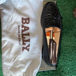 Bally Dress Shoes Black Leather And Snake Skin