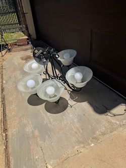 Black chandelier with 5 arms
