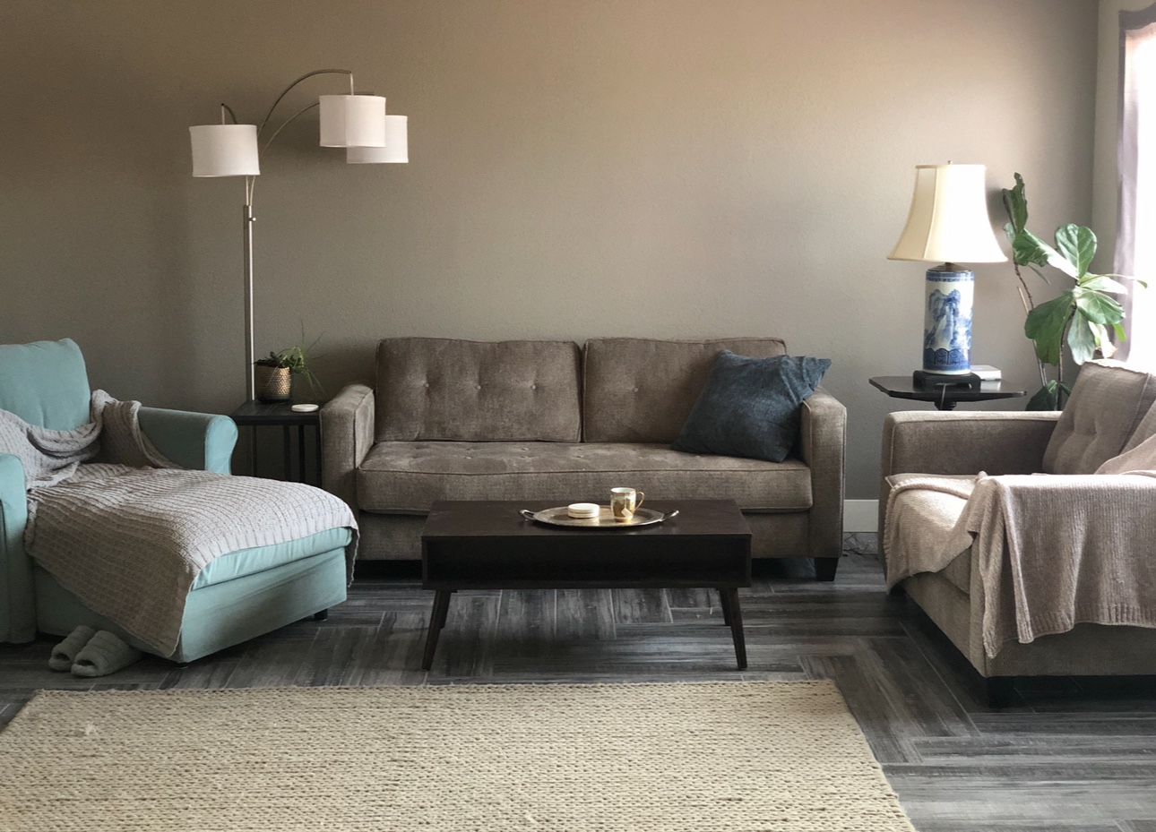 Designer Grey Couch And Loveseat