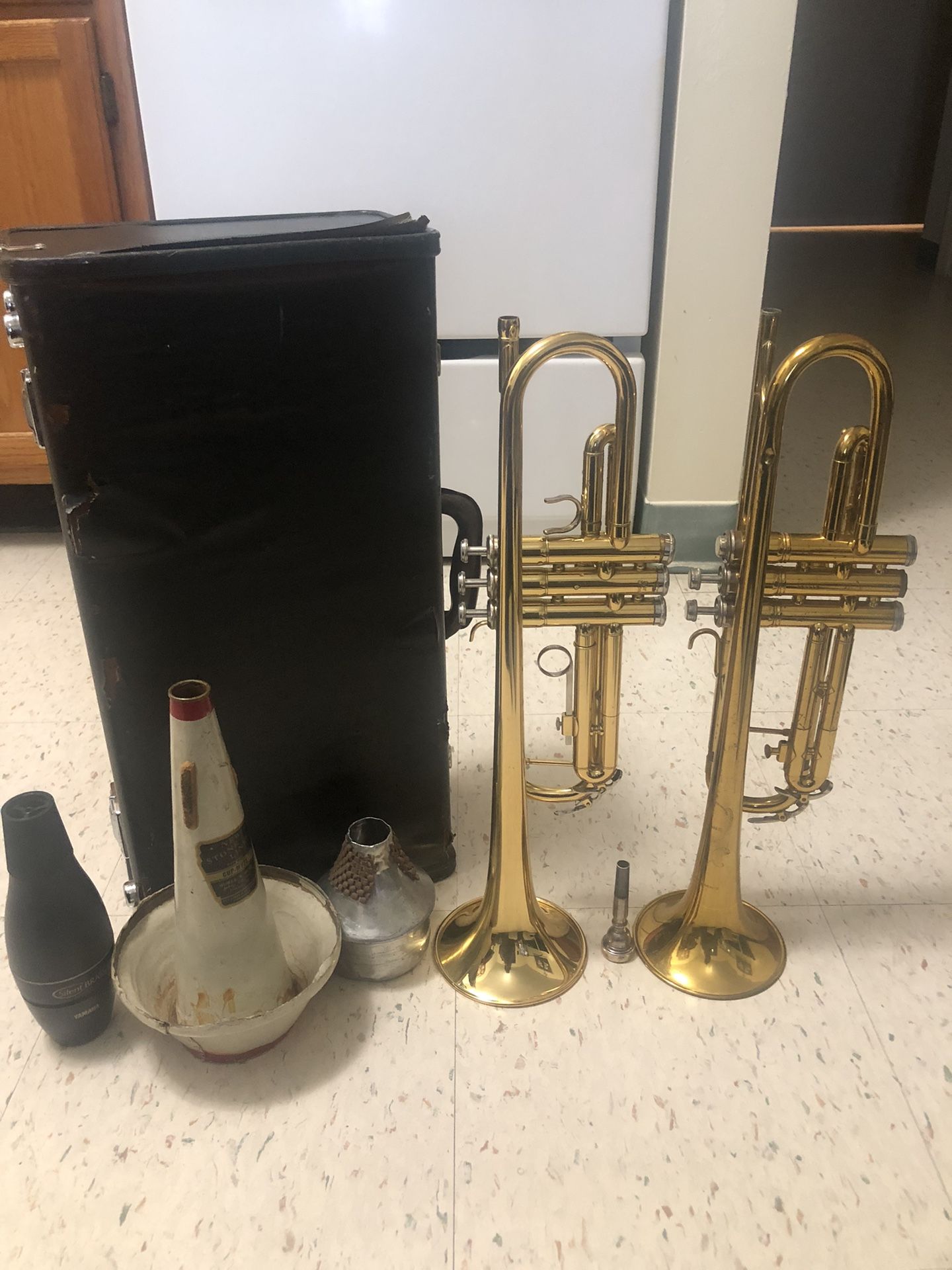 You Get To Used Trumpets That Needs Work For One Price.