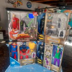 Set of 4 - 3 DC Adventures / 1 Titan Hero Series
