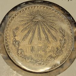 Mexico 1943 Silver Peso